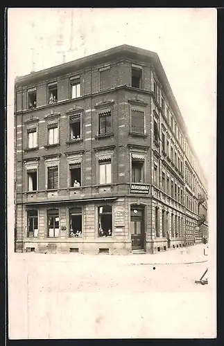 Foto-AK Mannheim, Restaurant zum Werderhof von Abraham Eberle in der Moltkestrasse 1925