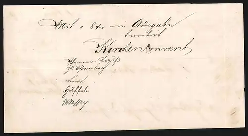 Rechnung Untersteinbach 1869, Carl Weidner, Tabak- und Gemischtwaren-Geschäft