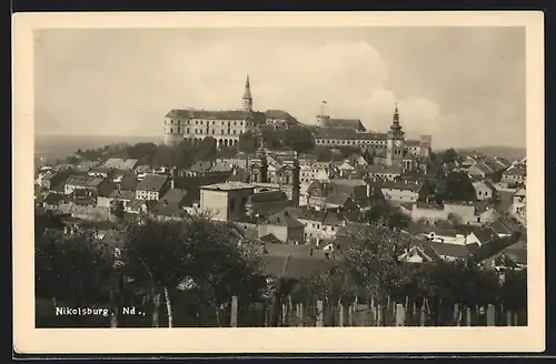 AK Nikolsburg, Panorama, Schloss