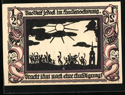 Notgeld Glauchau 1921, Bewohner huldigen Hebel