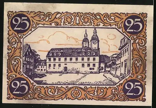 Notgeld Kindelbrück 1920, Rathaus, Kinder auf einer Brücke