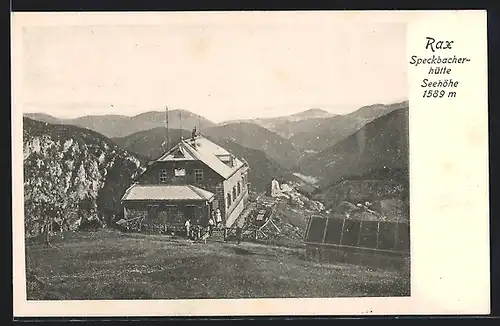 AK Speckbacherhütte, Rax, Hüttenansicht