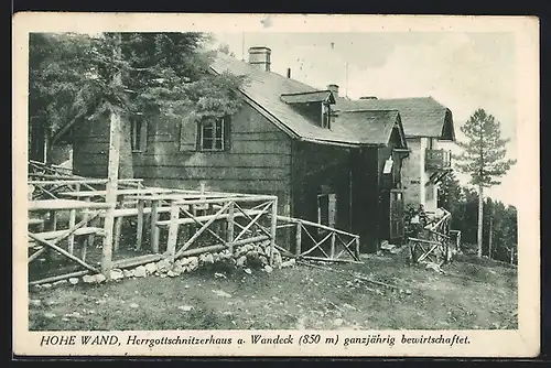 AK Herrgottschnitzerhaus a. Wandeck, Hohe Wand