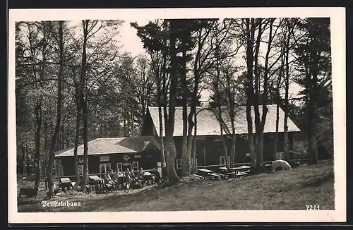 AK Peilsteinhaus, Blick auf die Berghütte