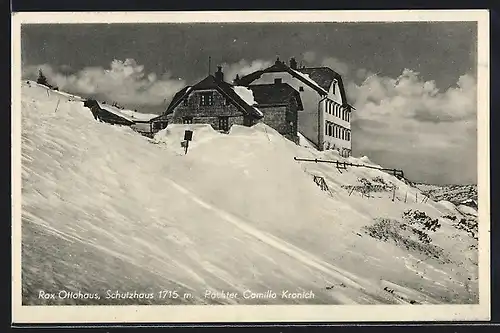 AK Ottohaus Rax, Schutzhaus im Schnee