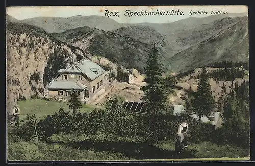 AK Speckbacherhütte Rax aus der Vogelschau