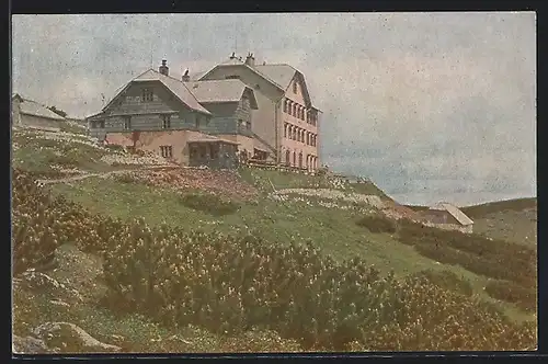 AK Erzherzog Otto-Hütte, Schutzhaus, Pächter Camillo Kronich, Rax