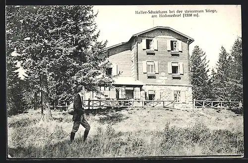 AK Haller-Schutzhaus bei der steinernen Stiege am Hochwechsel