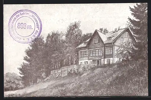 AK Franz Krebs-Schutzhaus, Berghütte am Schöpfl