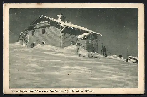 AK Wetterkogler-Schutzhaus am Hochwechsel, Winteridyll