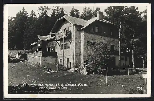 AK Herrgottschnitzerhaus an der Wandeck, Partie an der Berghütte