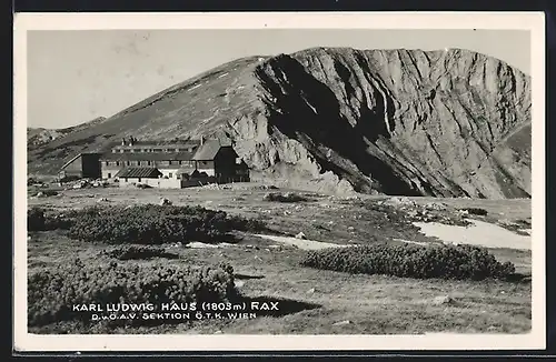 AK Karl Ludwig Haus, Rax, Panorama