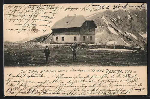 AK Carl Ludwig Schutzhaus, Berghütte an der Raxalpe