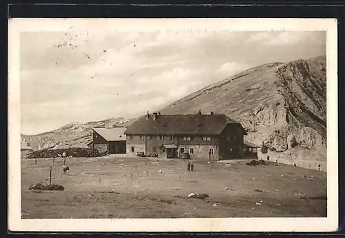 AK Karl Ludwig-Haus, Berghütte vom Ausstieg des Erzherzog Karl Franz Josef-Steiges aus