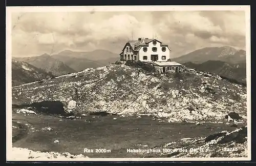 AK Habsburghaus, Berghütte des Oe. G. V. an der Rax