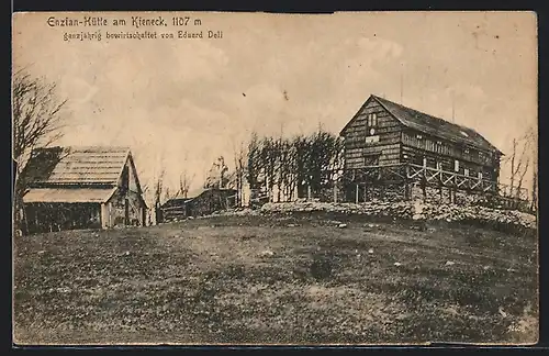 AK Enzian-Hütte am Kieneck, Pächter Eduard Dell