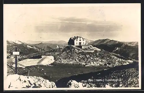 AK Habsburghaus Rax auf dem Felsen