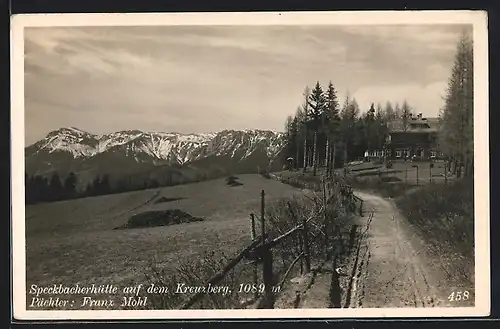 AK Speckbacherhütte auf dem Kreuzberg, Strasse zur Berghütte