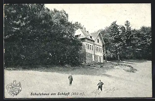 AK Schöpfl-Schutzhaus, Blick auf das Schutzhaus