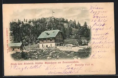 AK Schottwien, Sonnwendstein, Partie am Schüler-Alpenhaus