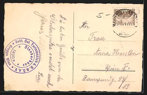 AK Ötscherschutzhaus, Berghütte am Berghang