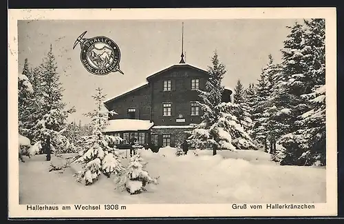 AK Hallerhaus am Wechsel im Schnee