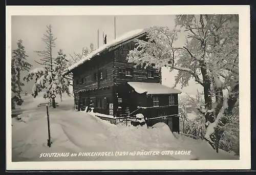 AK Schutzhaus am Pinkenkogel, Pächter Otto Lache