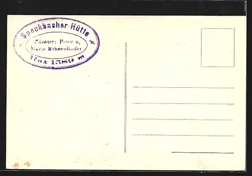 AK Speckbacherhütte, Rax, Hüttenansicht