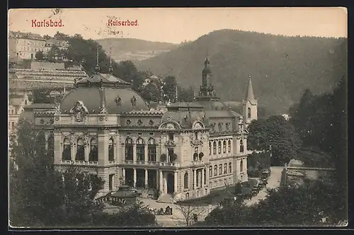 AK Karlsbad, Blick auf das Kaiserbad