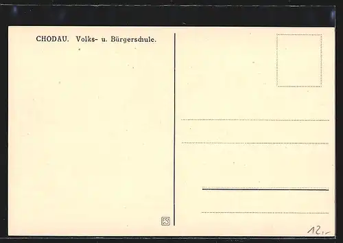 AK Chodau, Volks- & Bürgerschule