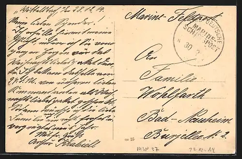 AK Kriegsschiff SMS Wittelsbach gibt Volldampf