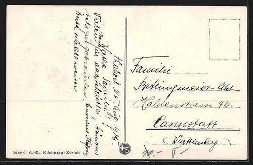 AK Dampfer Stadt Zürich auf dem Zürichsee