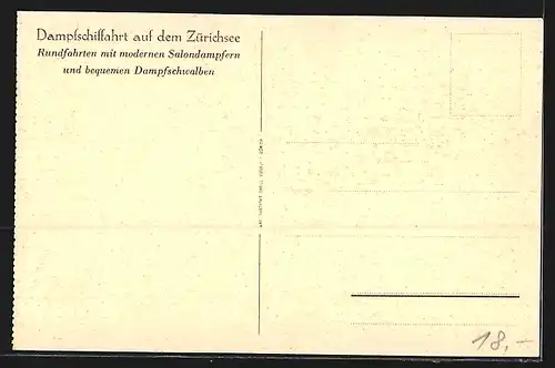 AK Zürichsee, Binnenschiff Helvetia mit Passagieren an Deck vor Küste