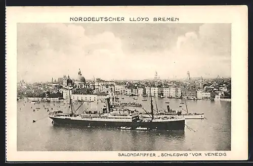 AK Venedig, Partie mit Salondampfer Schleswig Holstein, Norddeutscher Lloyd Bremen