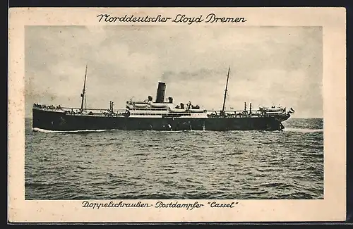AK Postdampfer Cassel, Norddeutscher Lloyd Bremen