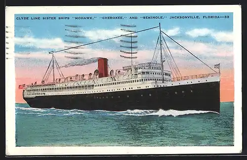 AK Clyde Line Sister Ships Mohawk, Cherokee and Seminole, Jacksonville, Florida