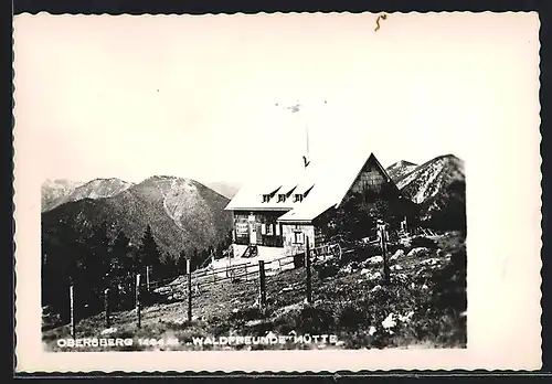 Foto-AK Waldfreundehütte, Motiv auf dem Obersberg