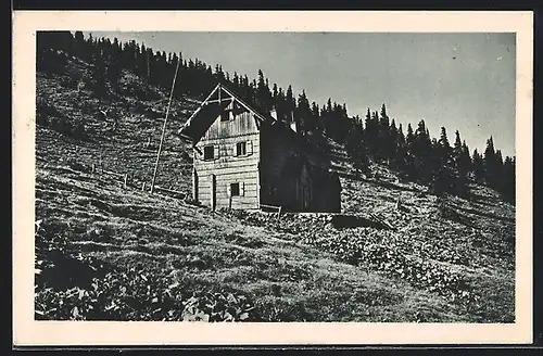 AK Ötscher-Schutzhaus, Blick auf die Hütte