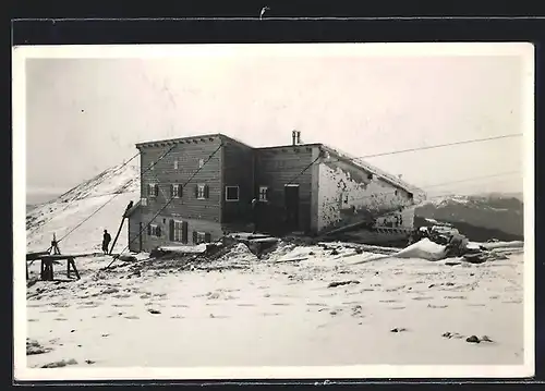 AK Fischerhütte auf dem Schneeberg, Eröffnungsfeier am 18.10.1953