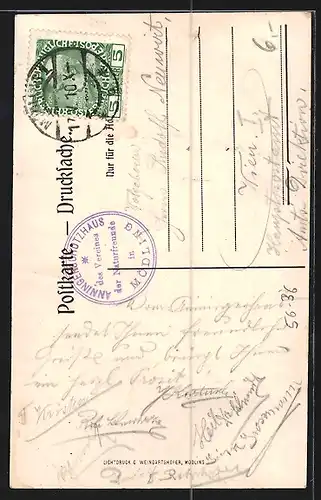 AK Anninger-Haus auf dem Anninger mit Rehen