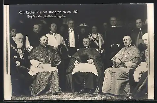AK WIen, XXIII. Eucharistischer Kongress 1912, Empfang des päpstlichen Legaten