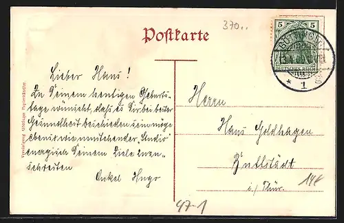 AK Göttingen, Teilansicht und Student mit Bierkrug, Wappen von Salzwedel, Berlin und Brandenburg
