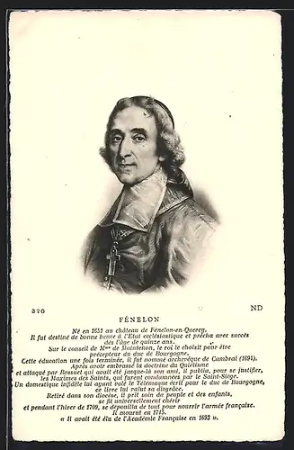 AK Portrait von Fénelon, 1651-1715