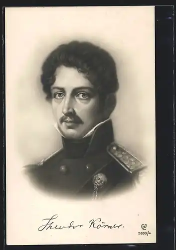 AK Theodor Körner, Portrait in Uniform