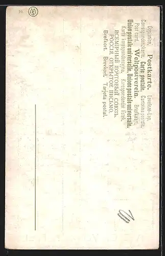 AK Victor von Scheffel, Portrait mit Fliege