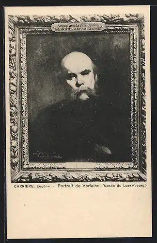 Künstler-AK Eugène Carrière, Portrait de Verlaine