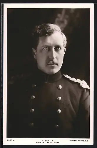 AK Albert I, König von Belgien in Uniform