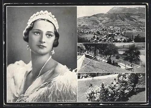 AK Ihre Majestät Königin Astrig von Belgien, Grab