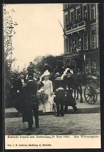 AK Rotterdam, Bezuch von Königin Wilhelmina von den Niederlanden 1901