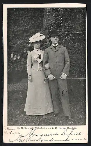 AK H. M. de Koningin Wilhelmina von den Niederlanden en Z. H. Hertog Hendrik